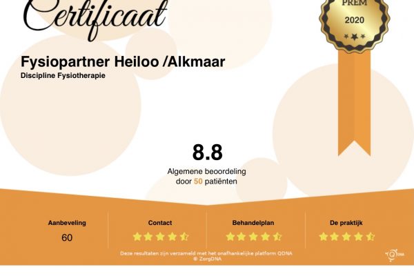 Wij hebben een 8.8 gescoord in het tevredenheidsonderzoek van 2020